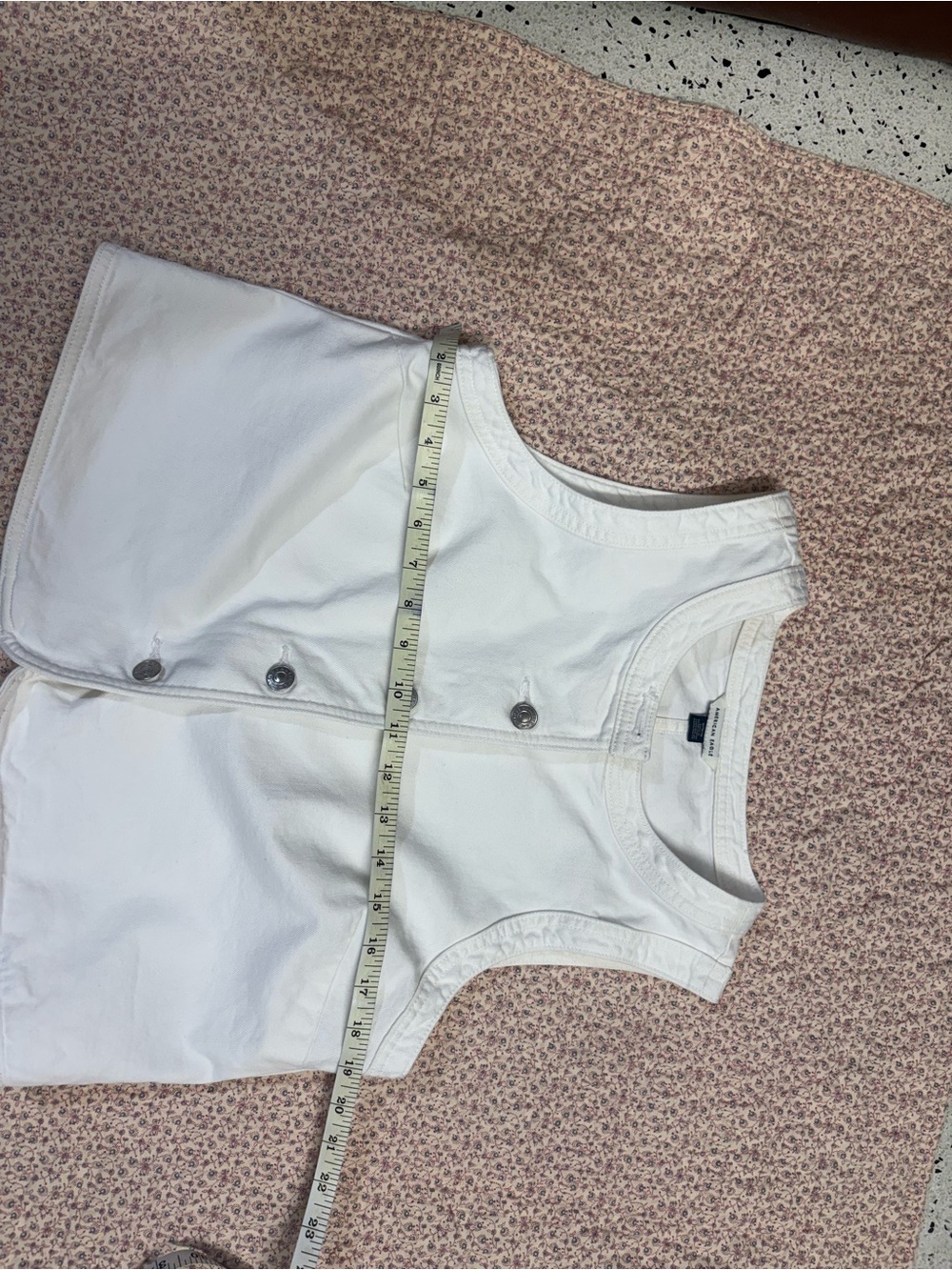 American Eagle Outfitters White Denim Skort - Picture 6 of 7